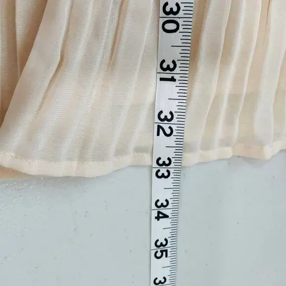 ASOS Cream Pleated Faux Wrap Bodice Sleeveless Grecian Dress Fit & Flare 6 - Picture 13 of 13